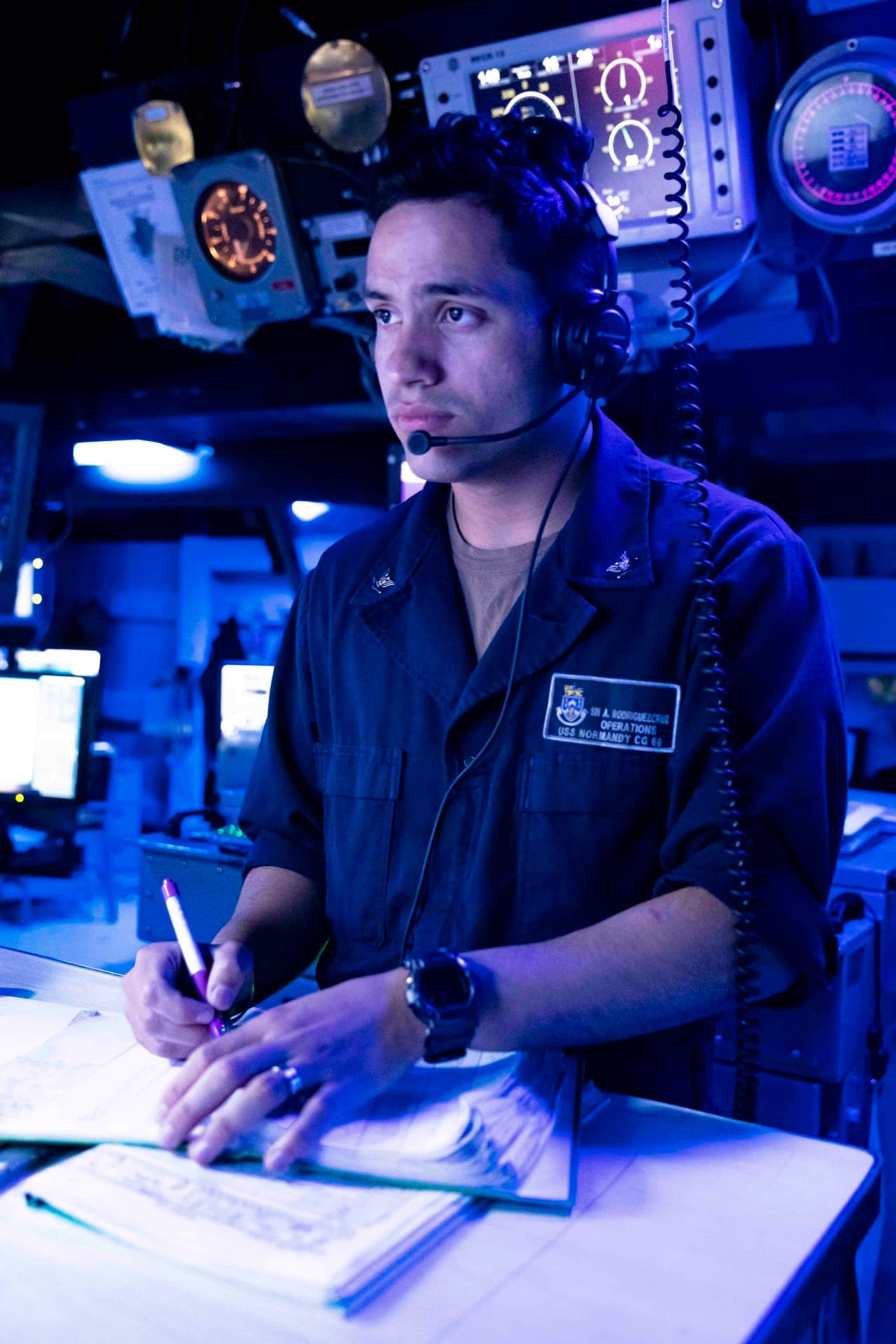Combat Information Center aboard USS Normandy